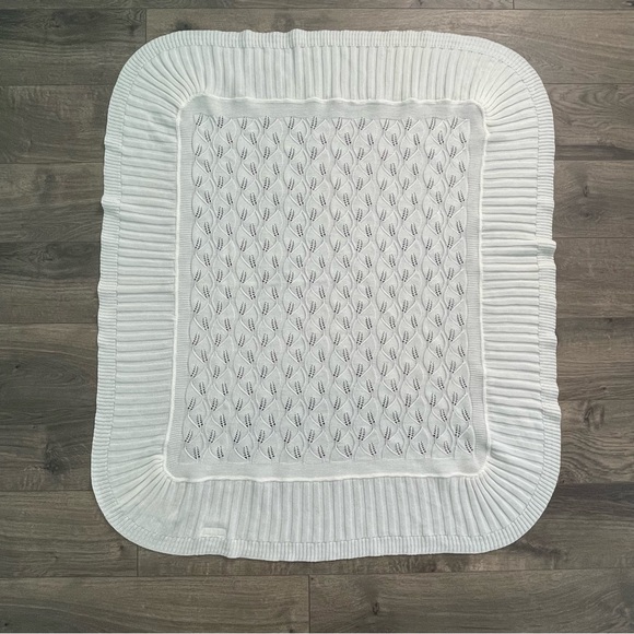 Other Elegant Baby Cream Ivory Wheat Knit Blanket Poshmark